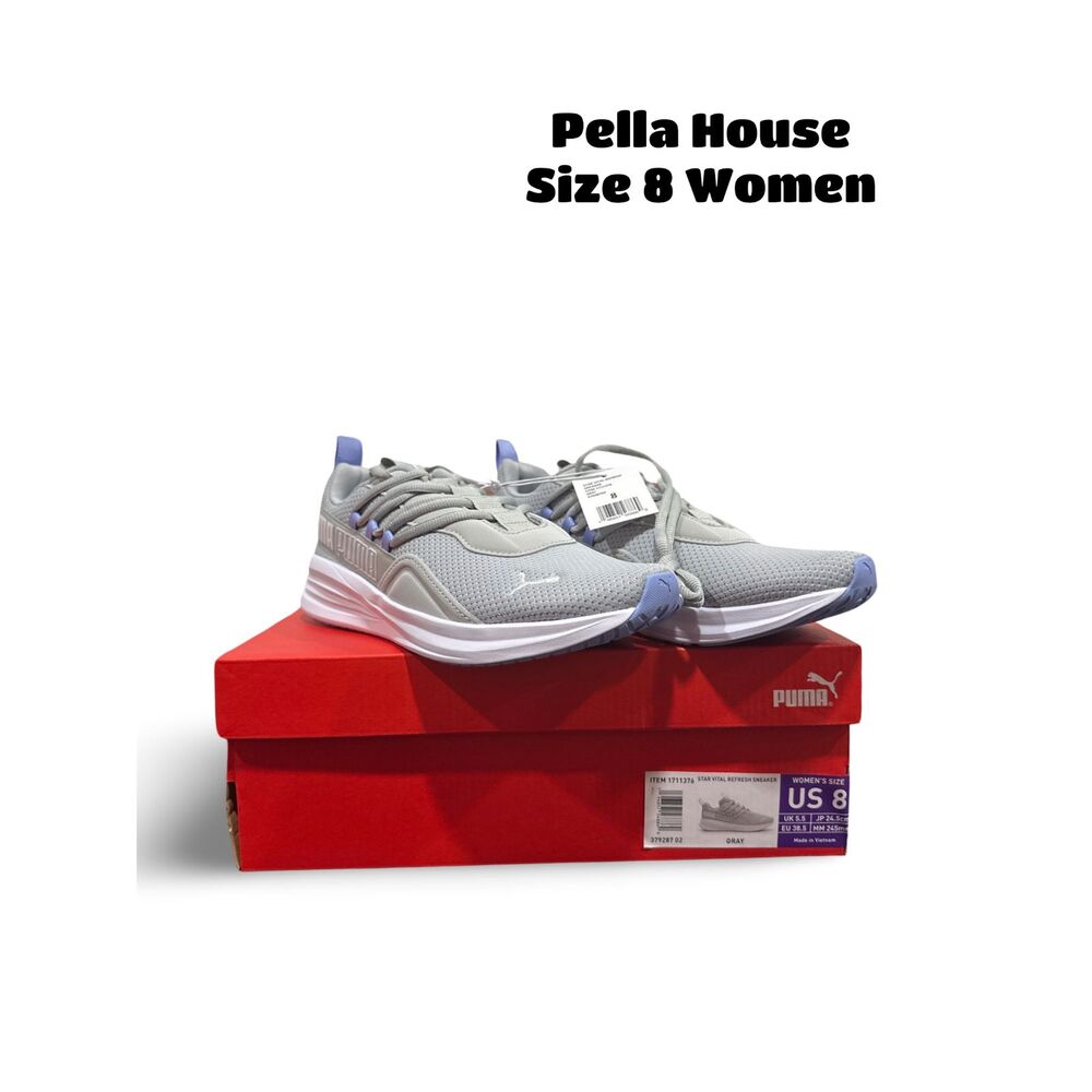PUMA Ladies' Star Vital Refresh Sneaker Grey 8 Brand New Authentics